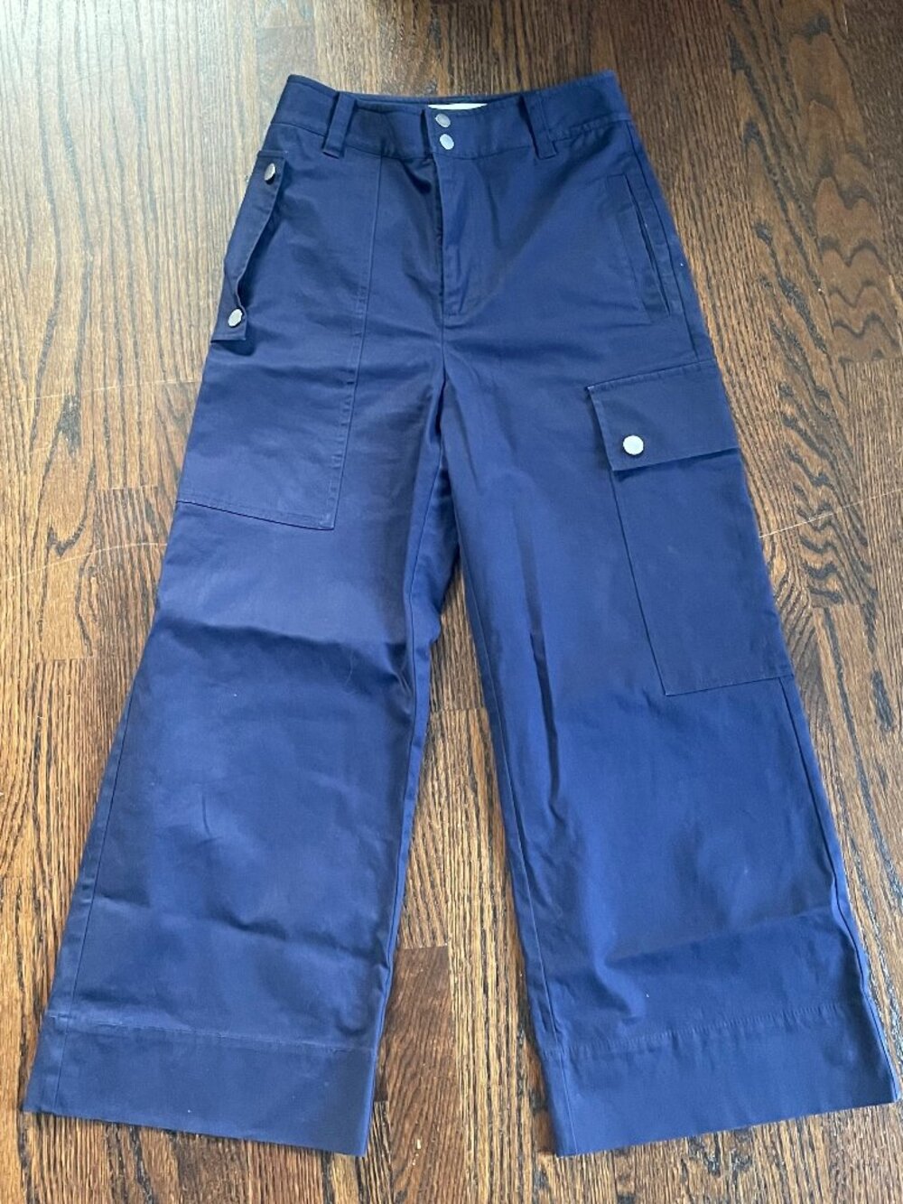 Proenza Schouler White Label Wide Leg Navy Trousers (size 2)